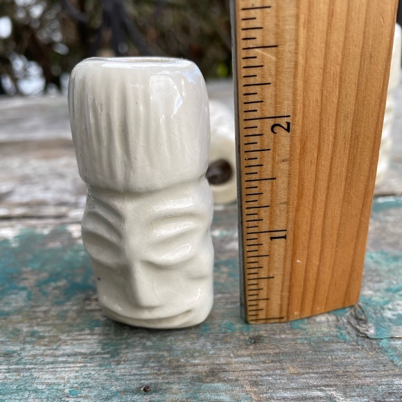 1 Large ceramic Tiki Bead handmade focal macramé vintage - Picture 3 of 7